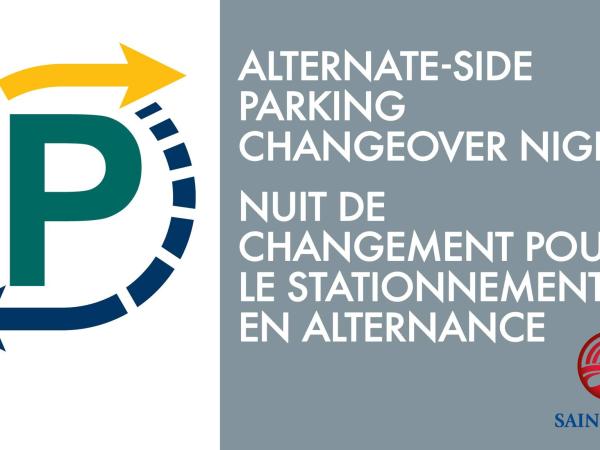 Graphic showing alternate side parking rules for Saint John.