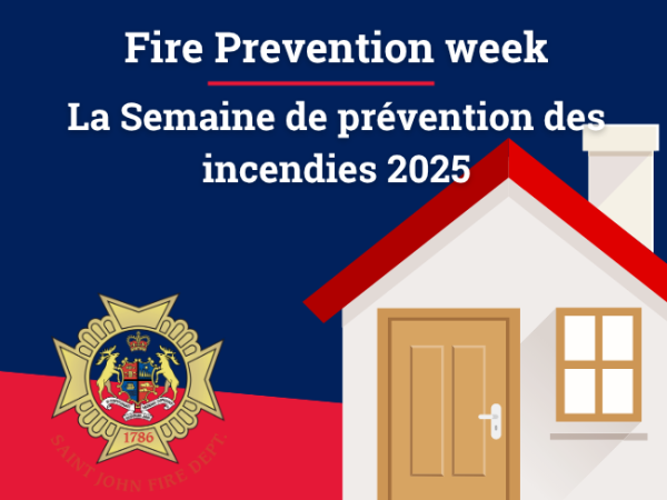 Fire Prevention Week 2025 poster showing a battery with a charge symbol.