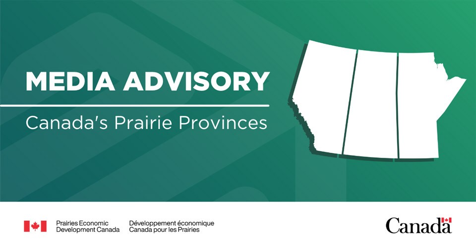 Illustration of the Prairie provinces, with text 'Canada’s Prairie Provinces'.