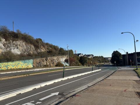 A view of the newly reconstructed Main Street in Saint John.