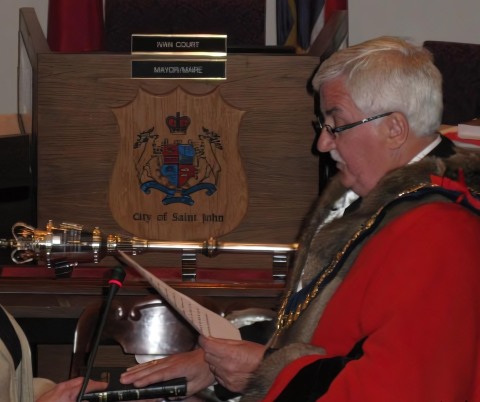 Former Mayor Ivan Court at his swearing-in ceremony in 2008.