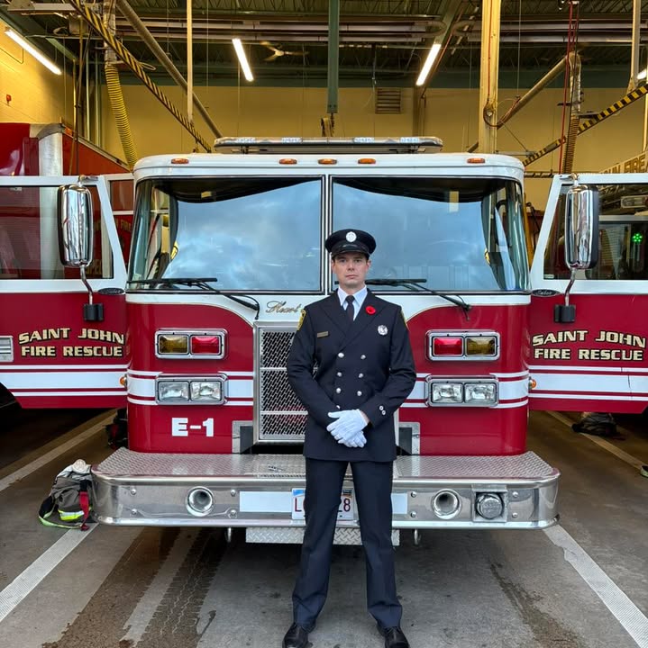 Saint John Firefighters Tyler Brown and Brandon Luke.