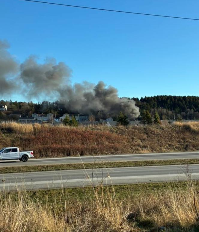 Saint John firefighters on the scene of a garage fire on the west side.
