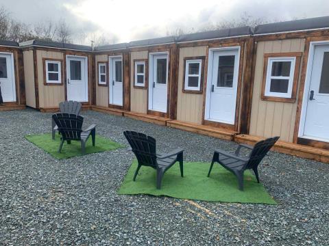 A view of the new mini-homes at the Thorne Avenue location.