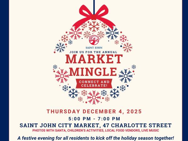 Promotional graphic for the 2025 Market Mingle event