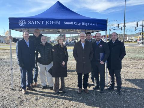 The newly realigned intersection at Retail Drive in Saint John.