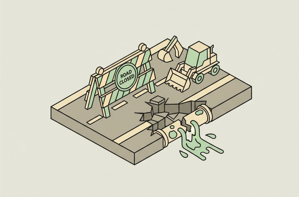 Heads Up, Drivers: Main Street West Closed for Emergency Watermain Repairs