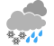 Flurries or rain showers icon