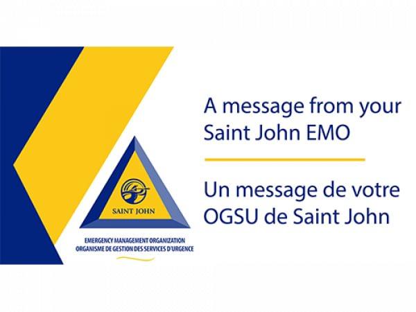 The logo for the Saint John Emergency Management Organization.