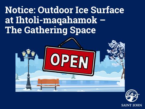 The outdoor ice surface at Ihtoli-maqahamok - The Gathering Space.