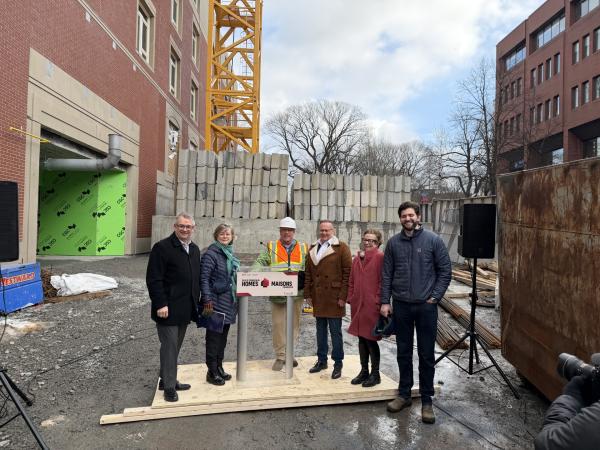 Officials at the 99 King Street housing announcement.