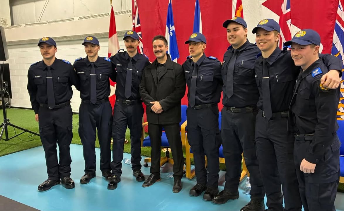President Tyler Embree speaking at Holland College graduation