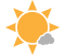 Mainly sunny weather icon