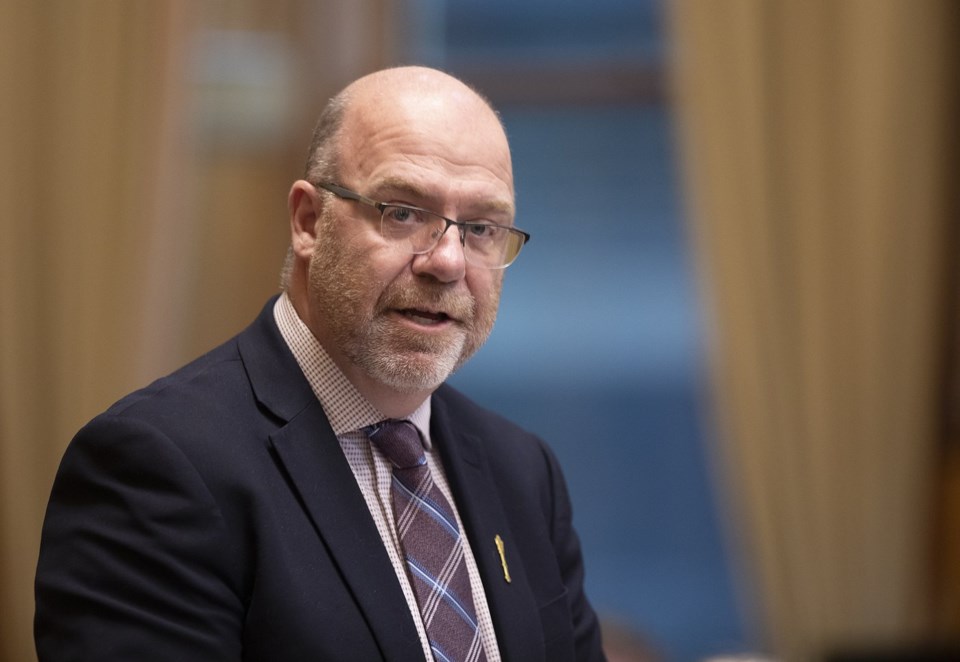 New Brunswick Finance Minister René Legacy presents provincial budget