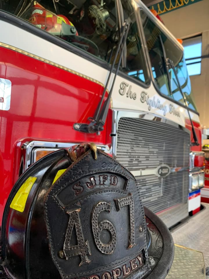 Saint John Firefighters responding to a fire on Taylor Avenue