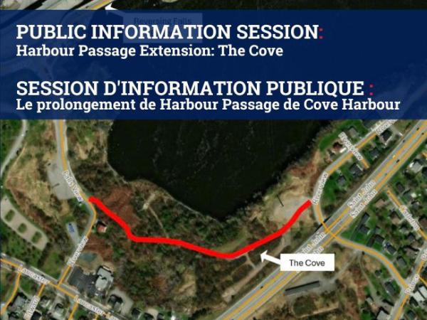 Map showing the Harbour Passage Extension at The Cove
