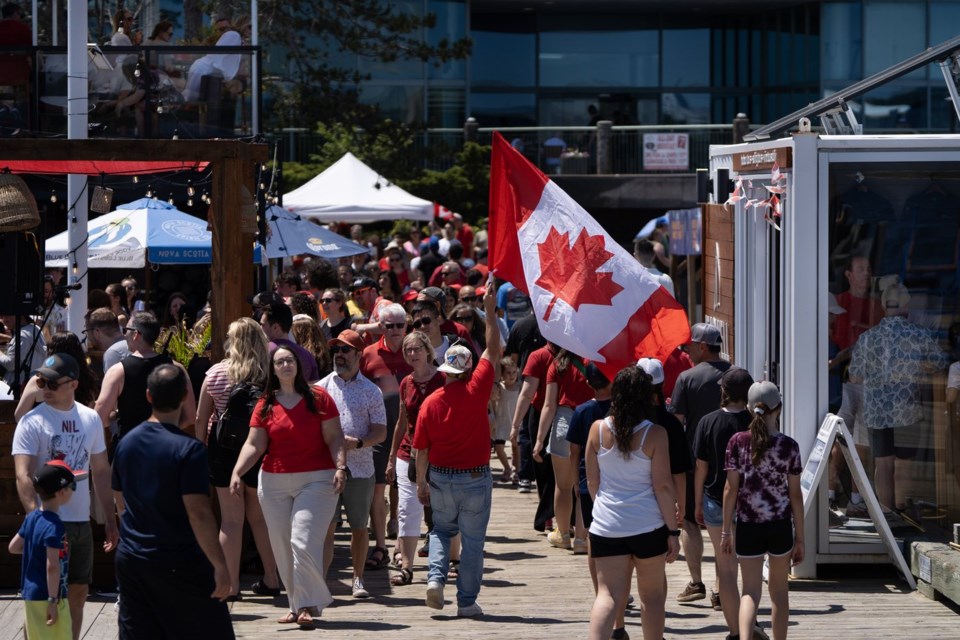 Crowd in Halifax during Canada Day celebrations