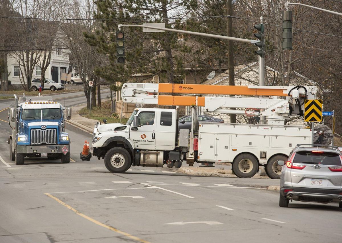NB Power truck in Fredericton