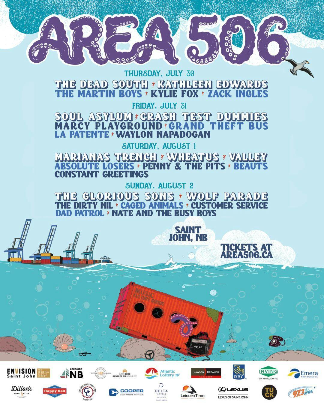 Area 506 2026 Lineup Poster