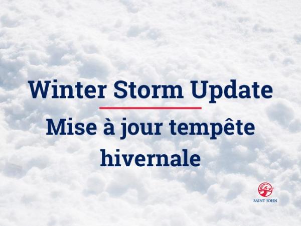 Winter storm road conditions in Saint John