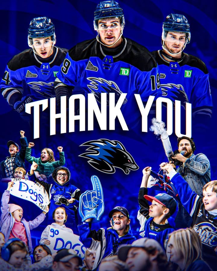 Saint John Sea Dogs and Firefighters on the ice