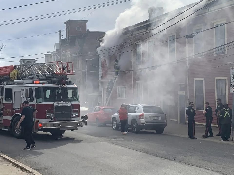 Saint John Firefighters working at an emergency scene