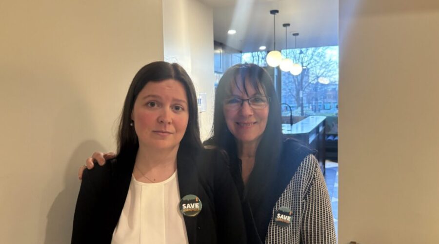 Lorneville residents Lauren Smith and Jill LeBlanc