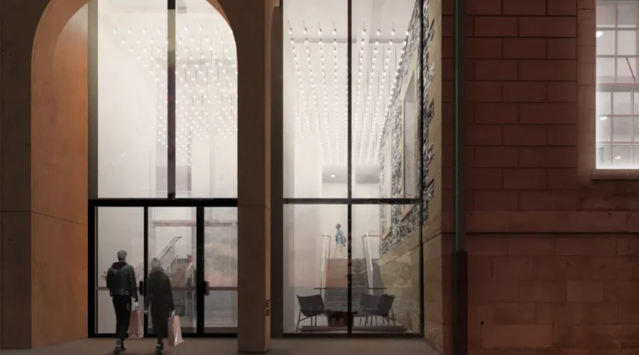 Design for the future home of the Atlantic Repertory Company in the former Sydney Street Courthouse