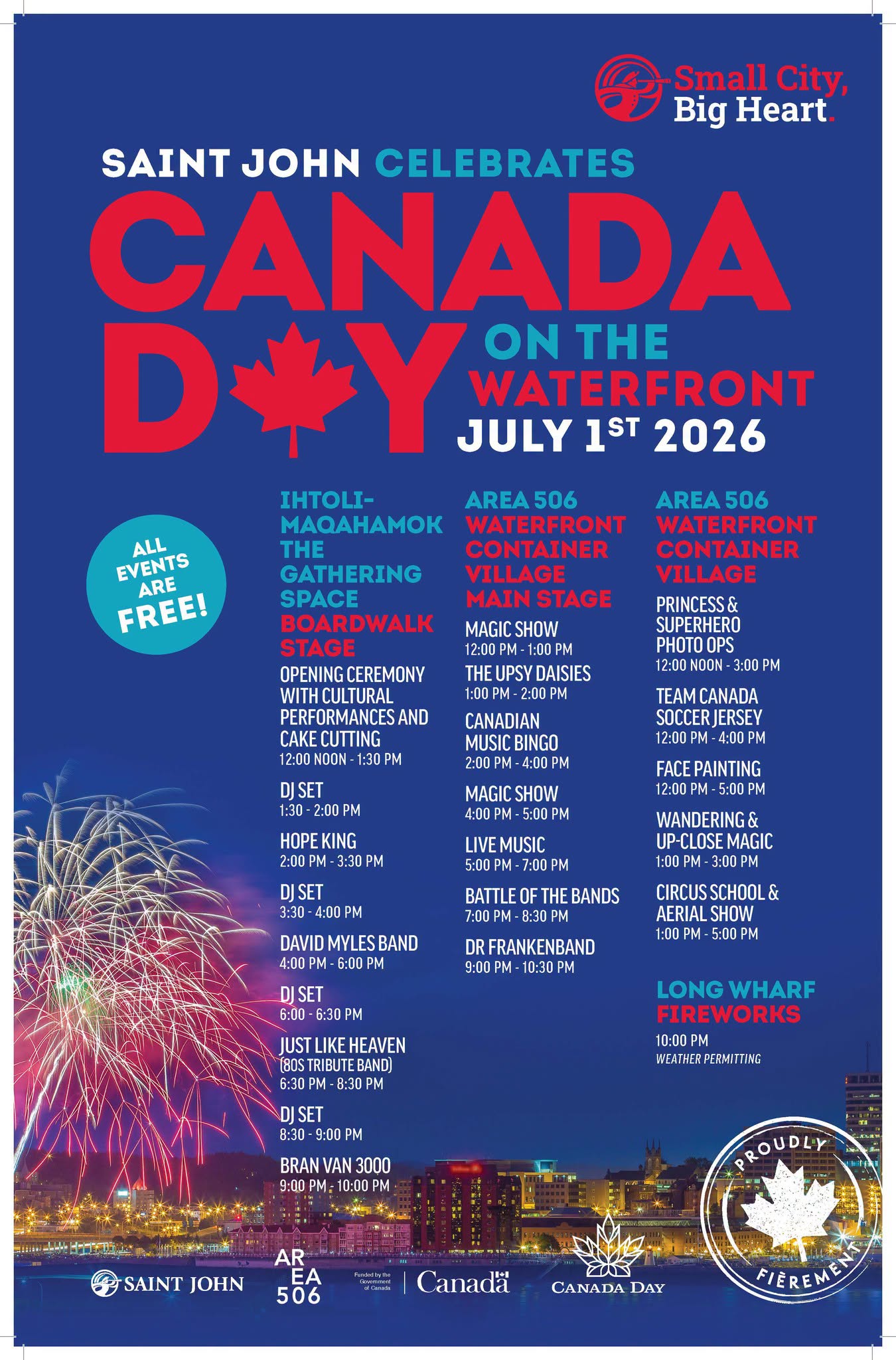 Saint John Canada Day 2026 Schedule