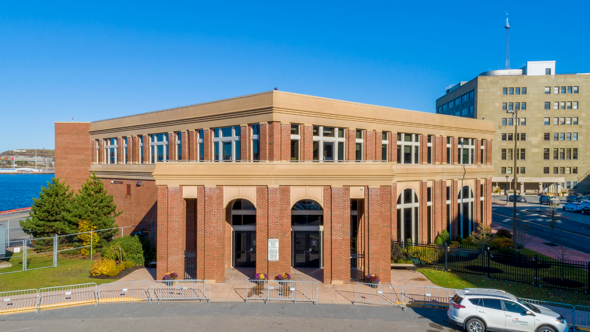 Aerial view of the Port Saint John head office on Water Street