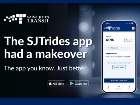 Saint John Transit mobile app graphic