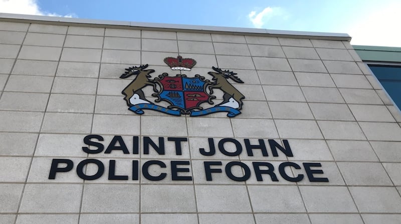Saint John Police Force at the scene of the crash