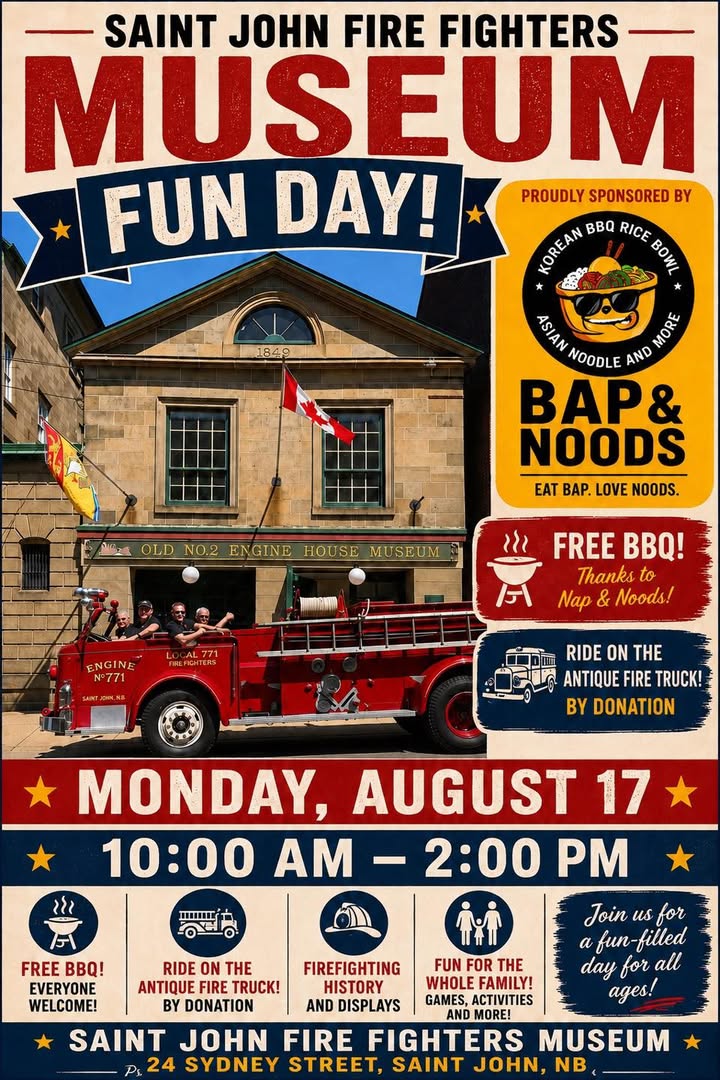 Saint John Firefighter Museum Event Flyer