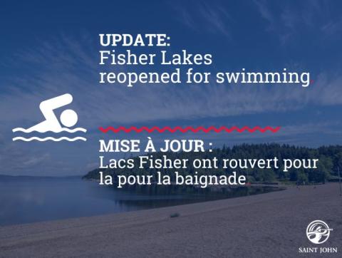 Fisher Lakes reopened for swimming