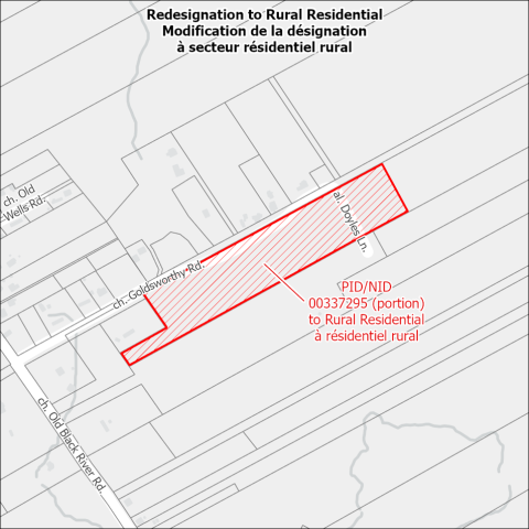 Map of the proposed Goldsworthy Road land amendment