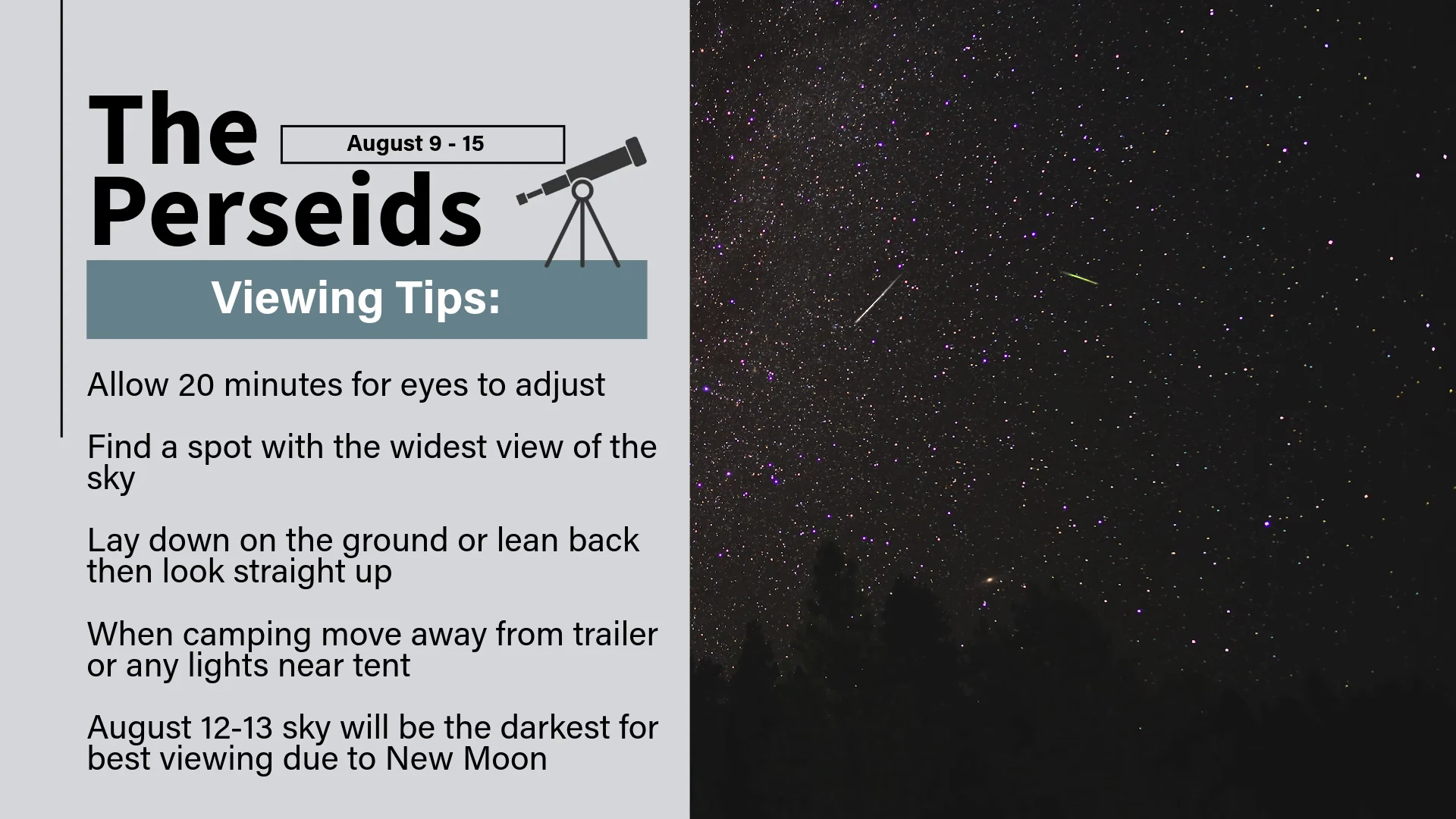 Perseids viewing tips