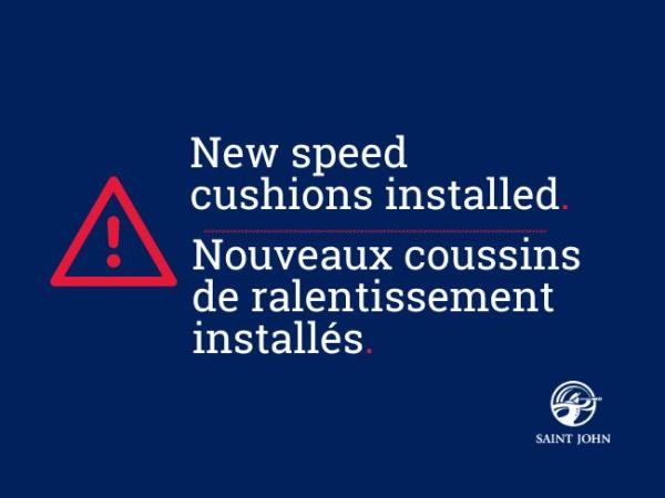 New speed cushions installed on Saint John street