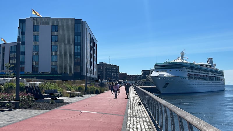 A cruise ship at the Port of Saint John
