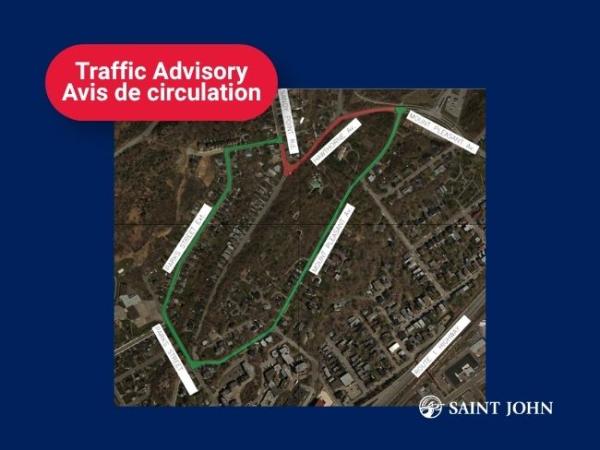 Saint John traffic advisory