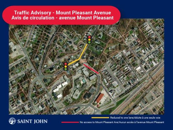 Mount Pleasant Avenue intersection traffic advisory