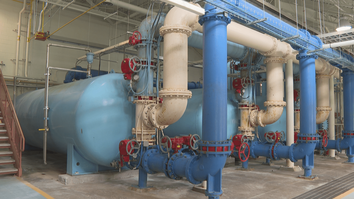 The water in Fredericton is treated at one of two treatment plants.