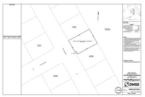 Plan of Survey Inverness Avenue